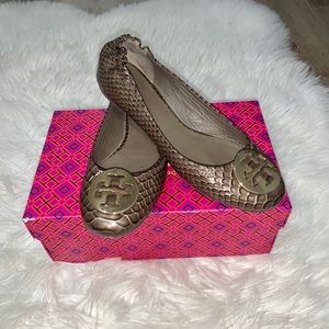 Tory Burch Snakeskin Ballet Flats
